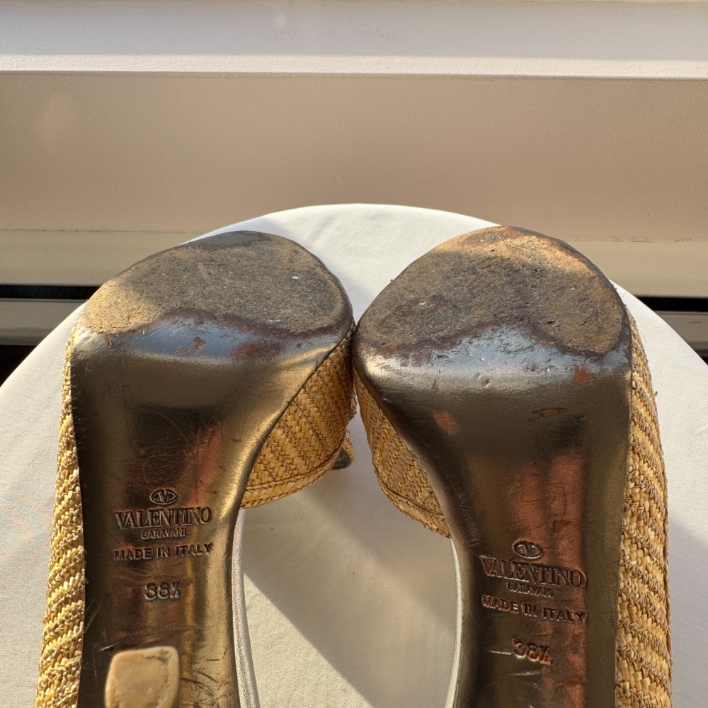 Valentino Raffia Sandals - Picture 2 of 5